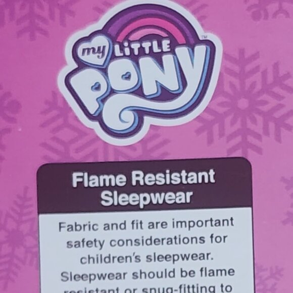 American Marketing My Little Pony Girls Flannel Pink White Poly 2pc Pajama 4/5 - Picture 10 of 16